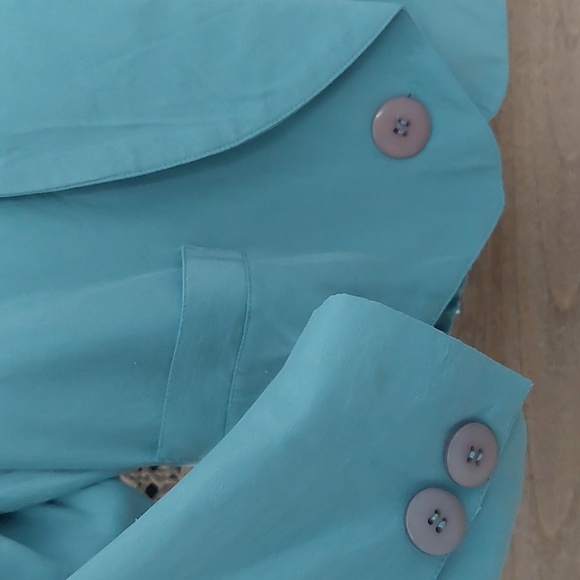 Diane Gilman Aqua Cropped Jacket